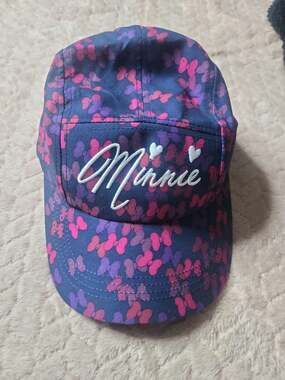 Disney Parks Minnie Mouse Allover Bow Print 5-Panel Strapback Hat